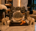 Vintage Tabletop Dragon Gong With Fu Good Fortune Symbol - Image 6