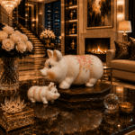 Vintage Miniature Ceramic Piggy Bank