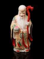 Vintage Chinese Porcelain Shou Lao Figurine - Image 8