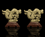 Hand-Carved Jade Soapstone Dragon Figurines - Image 7