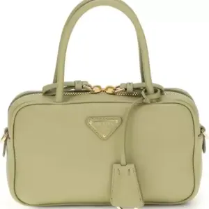 Prada Bicolor Leather Handbag  Compact Luxury, Iconic Style