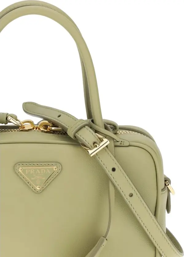 Prada Bicolor Leather Handbag  Compact Luxury, Iconic Style - Image 2