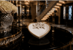 Vintage Porcelain Heart-Shaped Trinket Dish With Handcrafted Roses & Gold Leaf Accents - Image 2